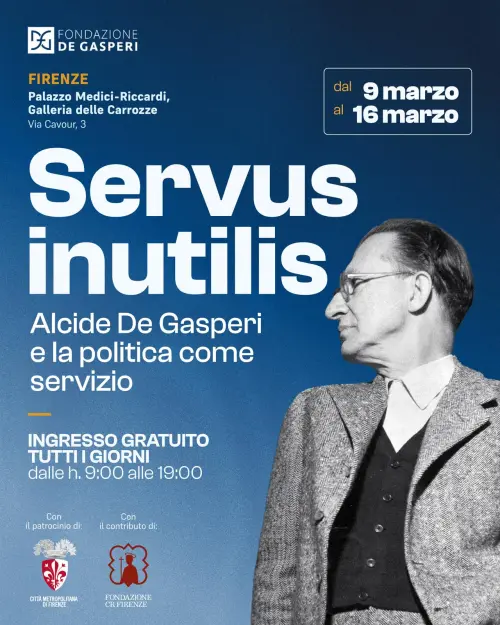 Firenze, a Palazzo Medici Riccardi la mostra su Alcide De Gasperi: la politica come servizio